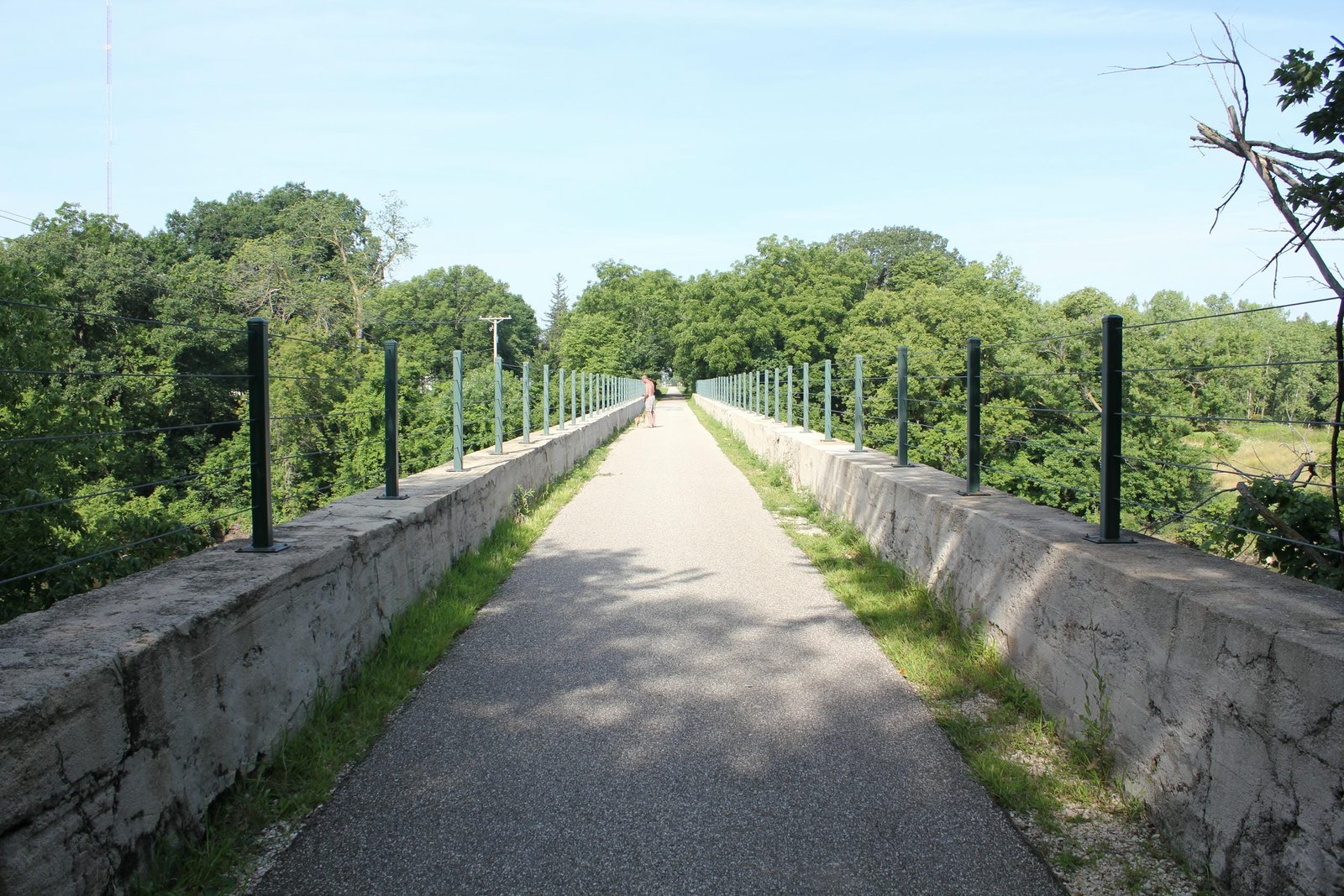 Looking west